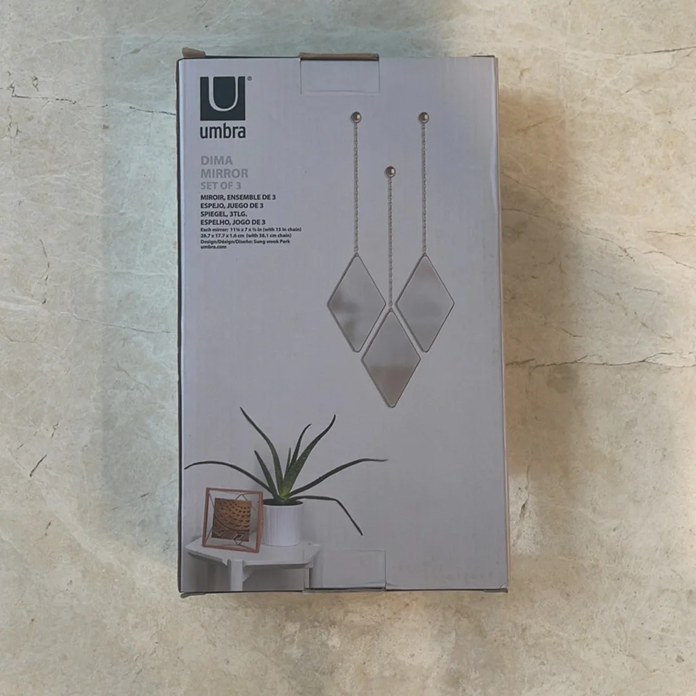 Umbra Dima hanging Diamond mirrors set of 3